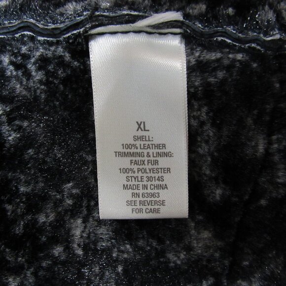 Dress Barn Leather Faux Fur Vest XL - Picture 5 of 5